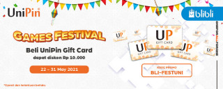 Dapatkan Diskon Rp 10.000 setiap beli UniPin Gift Card di Blibli